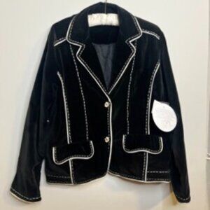 Parsley & Sage Velvet Black Blazer